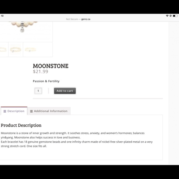 NWT 2 moonstone gem bracelets - Picture 11 of 11